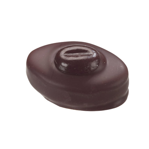 Jag Couture London coffee fondant cream enrobed in dark chocolate with a chocolate coffee bean, 10g piece.