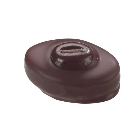 Coffee fondant cream by Jag Couture London, dark chocolate enrobed with a chocolate coffee bean on top, 10g.