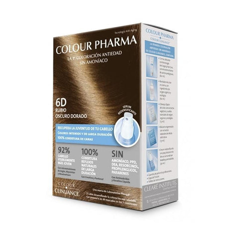 Jag Couture London Color Pharma Clinuance D6 Dark Blonde hair dye in a tube, showcasing the dark blonde shade.