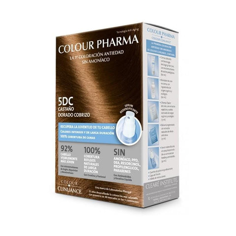 Jag Couture London NY Colour Pharma Colour Clinuance DC5 Castaño Dorado hair dye in a warm chestnut shade.