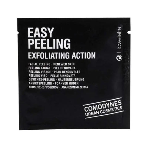 Jag Couture London New York Comodynes Easy Facial Peeling 8 units, close-up of peel-off facial masks in packaging.