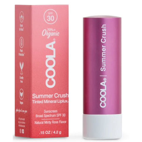Jag Couture London - New York Coola Mineral Liplux Organic Tinted Lip Balm Sunscreen Summer Crush Spf30 4.2ml