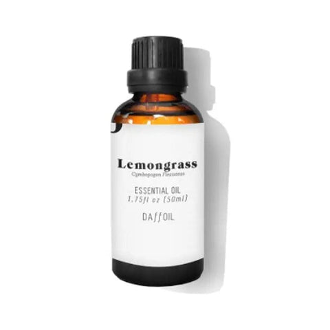Daffoil Lemongrass Essential Oil 50ml by Jag Couture London New York, clear glass bottle with label and fresh lemongrass scent