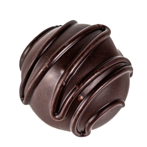 Dark & Stormy truffle by Jag Couture London features rum and ginger-flavored oat milk ganache in dark chocolate, 12.8g.