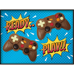 Jag Couture London - New York Decorated milk chocolate twin game controllers in gift box - 195mm
