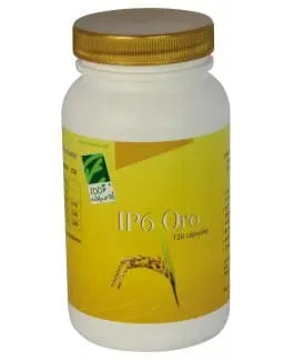 Bottle of 100% Natura Ip6 Oro supplement with 120 capsules from Jag Couture London New York, featuring gold-colored cap.