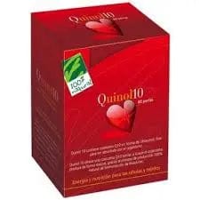 Bottle of 100 Natura Quinol 10 100mg capsules by Jag Couture London featuring 90 capsules in a clear container.