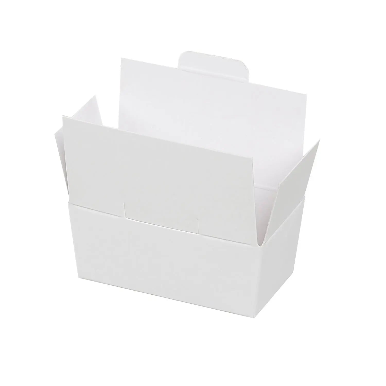 Two white chocolate ballotins with lock top from Jag Couture London New York, elegant packaging for chocolates.