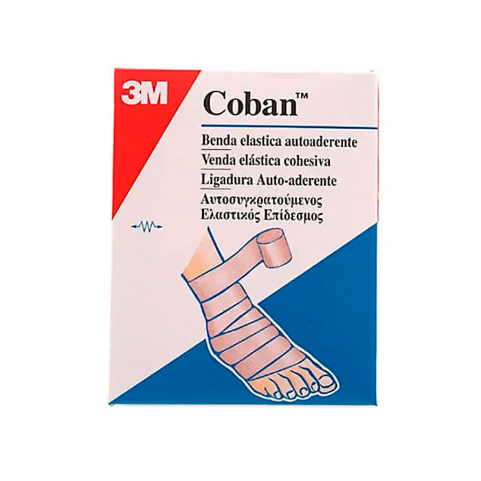 White Coban bandage by Jag Couture London-New York, 4.5x5cm medical elastic wrap for wound care and support.