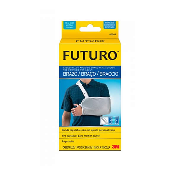 Jag Couture London - New York 3M Futuro arm sling, one size, with adjustable strap and padded support for arm injury recovery.