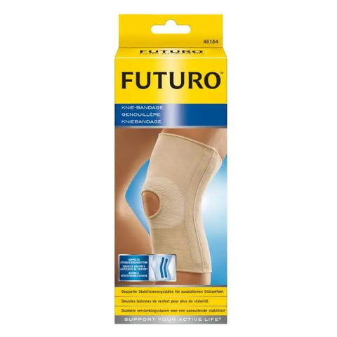 3M knee stabilizer in size M by Jag Couture London New York, showing adjustable straps and padded support for knee stabilization.
