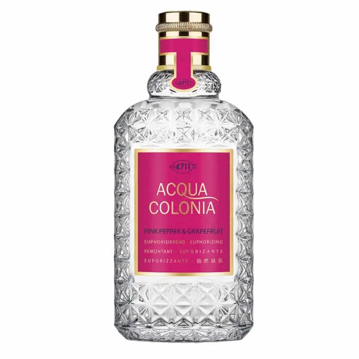 Jag Couture London 4711 Acqua Colonia Pink Pepper & Grapefruit Eau De Cologne spray, 100ml bottle with pink and citrus design