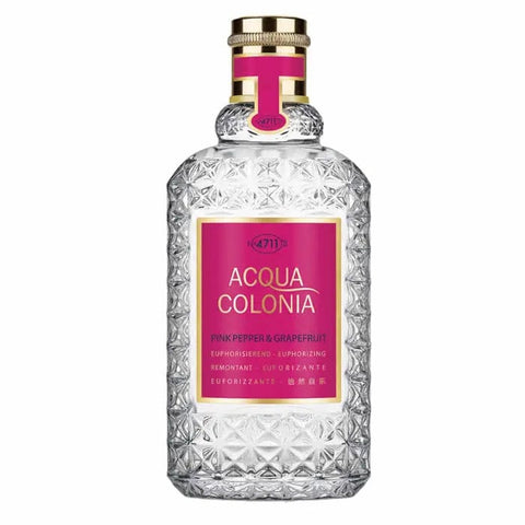 Jag Couture London 4711 Acqua Colonia Pink Pepper & Grapefruit Eau De Cologne spray, 100ml bottle with pink and citrus design