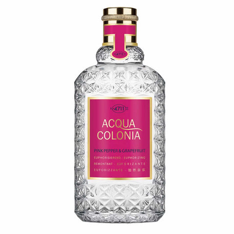 4711 Acqua Colonia Pink Pepper & Grapefruit Eau De Cologne spray, 100ml bottle with pink and citrus accents.