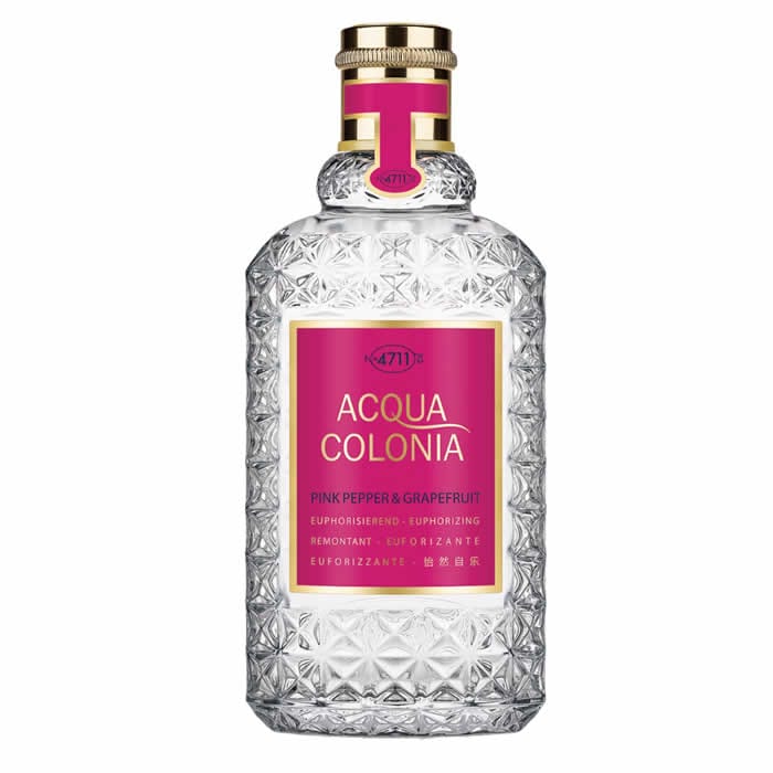 Jag Couture London 4711 Acqua Colonia Pink Pepper and Grapefruit Eau De Cologne spray 100ml bottle with pink and citrus accents.