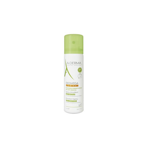 A-Derma Exomega Control Spray 50ml by Jag Couture London - New York, showing the white spray bottle with label and cap.