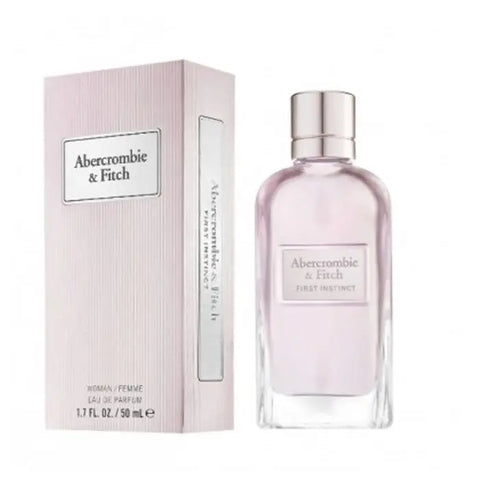 Abercrombie & Fitch First Instinct Woman Eau De Perfume spray 50ml on a sleek bottle with a minimalist design.