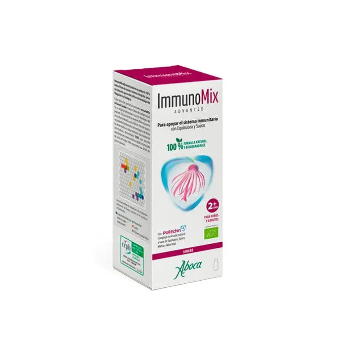 Aboca Immunomix Advanced Syrup 210g bottle with label, natural herbal immune support supplement from Jag Couture London New York