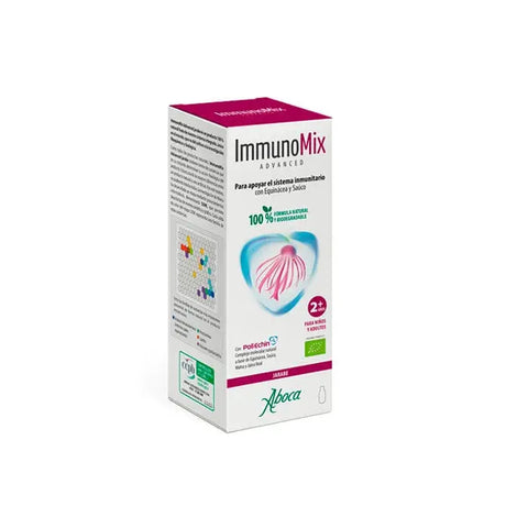 Aboca Immunomix Advanced Syrup 210g bottle with label, natural herbal immune support supplement from Jag Couture London New York