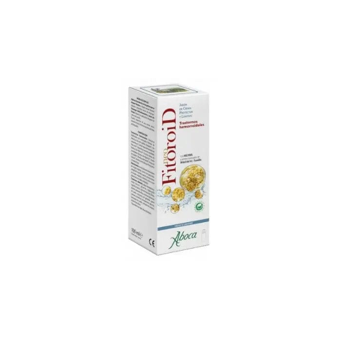 Aboca Neo Fitoroid hemorrhoidal soap in cream protector, 100ml, shown in a tube with gentle cream texture for hemorrhoidal care.