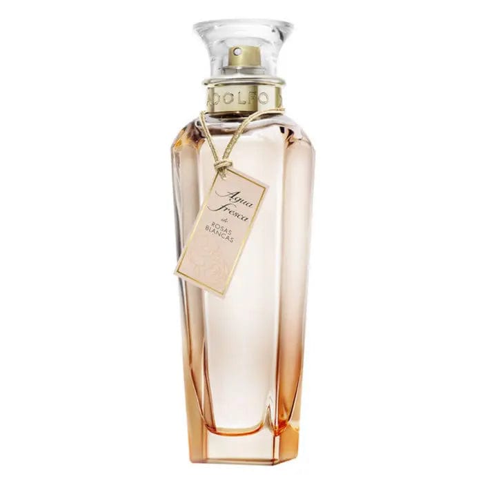 Adolfo Dominguez Agua Fresca De Rosas Blancas Eau de Toilette spray 120ml with elegant floral packaging and branding.