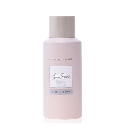 Adolfo Dominguez Agua Fresca deodorant spray in 150ml bottle, featuring fresh floral scent and sleek packaging.
