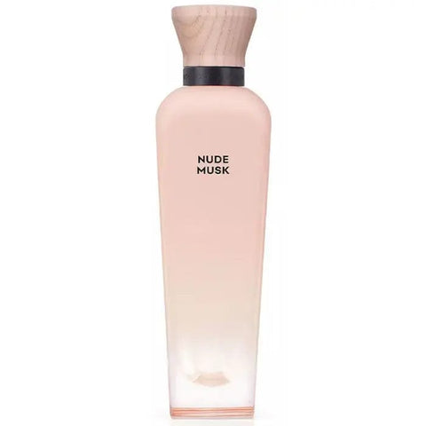 Adolfo Dominguez Nude Musk Eau de Perfume spray in 120ml bottle, with elegant packaging and soft, nude-toned design.