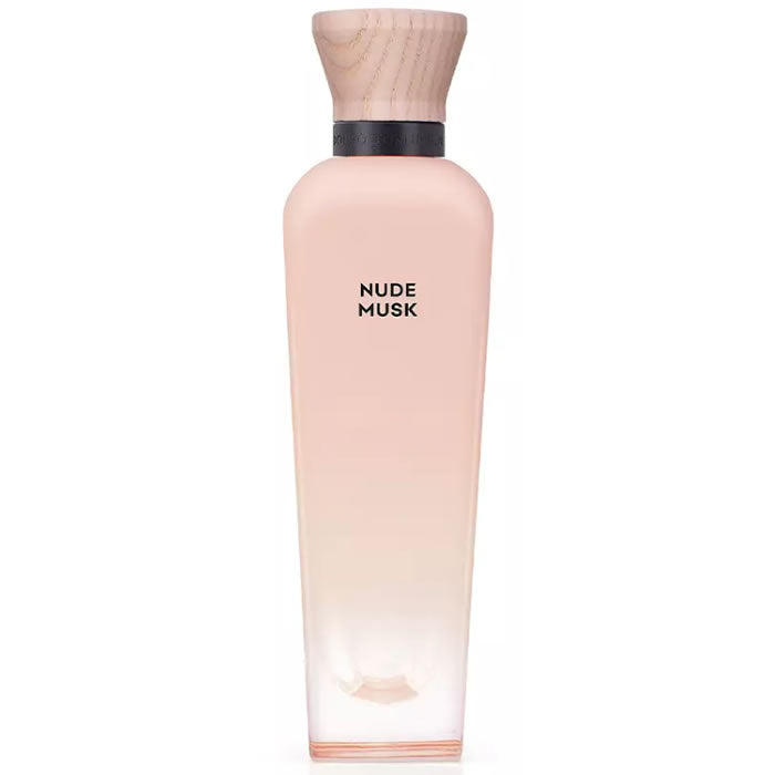 Adolfo Dominguez Nude Musk Eau de Perfume spray 120ml bottle with a minimalist design, showcased against a neutral background.