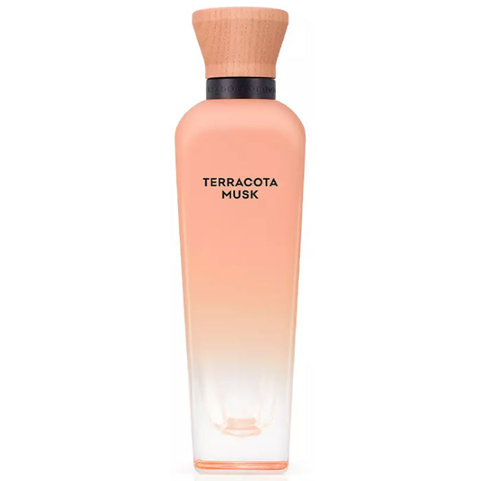 Adolfo Dominguez Terracota Musk Eau De Perfume spray 120ml bottle, elegant design with terracotta and musk notes, image showing front view.