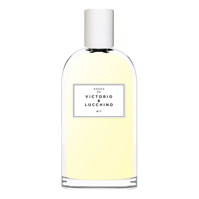 Aguas de Victorio & Lucchino N1 Eau de Toilette spray bottle, 150ml, with elegant packaging and branding details.