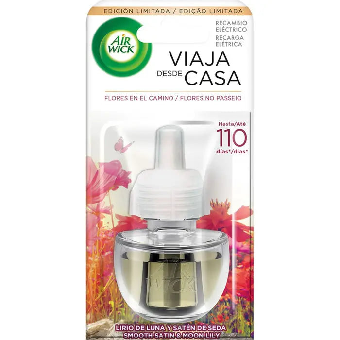 Jag Couture London New York Air-Wick Satin and Moon Lilly electric air freshener refill 19ml, showcasing the product packaging and branding.