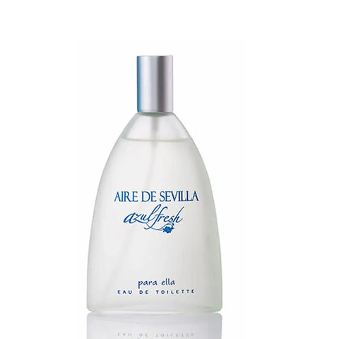 Aire De Sevilla Azul Fresh Eau De Toilette spray bottle by Jag Couture London New York, 150ml, with blue and silver packaging.