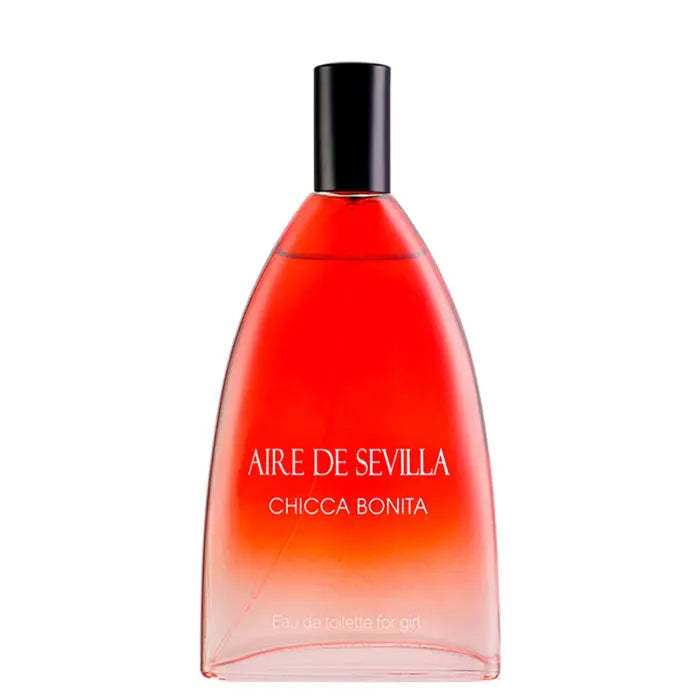 Aire Sevilla Chicca Bonita Eau De Toilette spray in 150ml bottle, elegant design, from Jag Couture London New York.