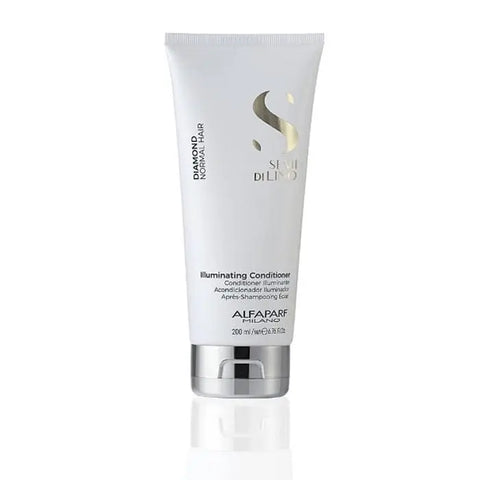 Alfaparf Milano Semi Di Lino Diamond Illuminating Conditioner in 200ml bottle, designed to add shine and nourish hair.