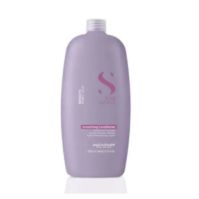 Alfaparf Milano Semi Di Lino Smooth Smoothing Conditioner in 1000ml bottle, designed for silky, frizz-free hair care.