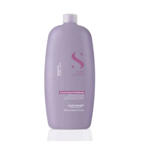 Alfaparf Milano Semi Di Lino Smooth Smoothing Conditioner in 1000ml bottle, designed for frizz control and sleek hair.