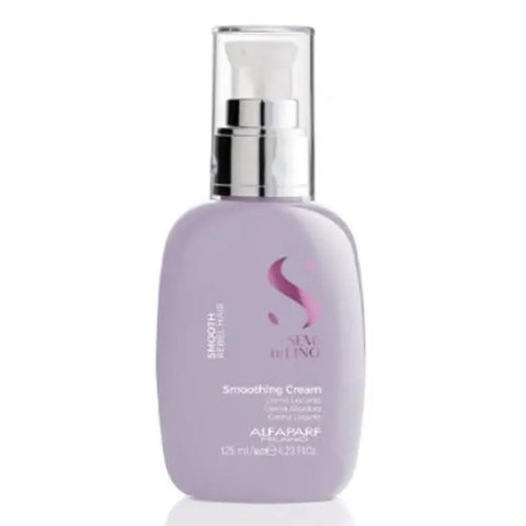 Alfaparf Milano Semi Di Lino Smooth Smoothing Cream 125ml jar, hair care product for frizz control and silky smooth hair.