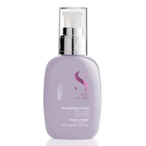 Alfaparf Milano Semi Di Lino Smooth Smoothing Cream in 125ml jar, designed for sleek, frizz-free hair care, by Jag Couture London.