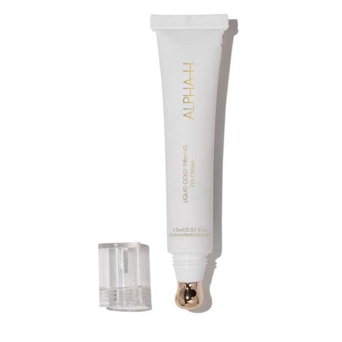 Jag Couture London Liquid Gold Firming Eye Cream in 15ml jar, hydrating skincare product for youthful eye area.