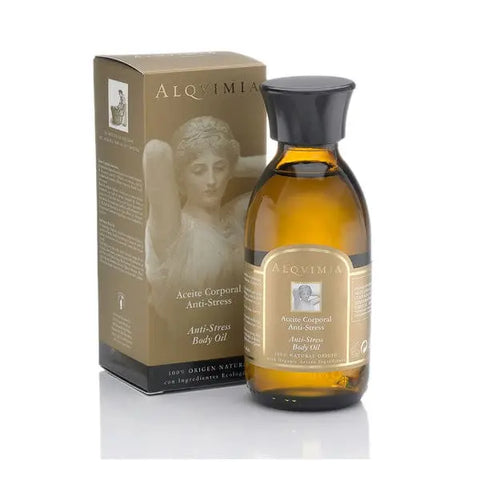 Alqvimia Alquimia Lavanda Relaxing Oil 150ml bottle with lavender imagery for calming aromatherapy, by Jag Couture London New York