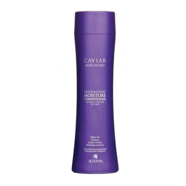 Alterna Caviar Anti-Aging Replenishing Moisture Conditioner in 250ml bottle, featuring luxurious conditioner with caviar extract for nourishing hair.