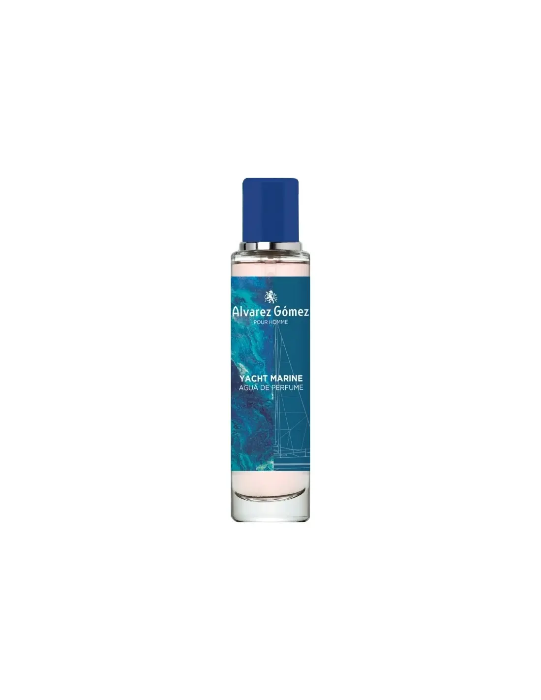 Alvarez Gómez Yacht Marine Pour Homme 30 cologne bottle by Alvarez Gómez, featuring a sleek design and marine-inspired fragrance.