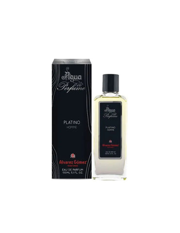 Alvarez Gómez Platino Homme Eau de Parfum spray 150ml, featuring sleek bottle design and elegant branding.