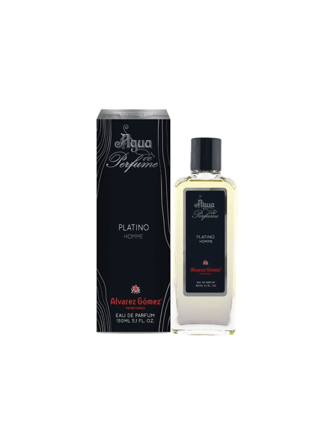Alvarez Gómez Platino Homme Eau De Parfum spray 150ml bottle, featuring sleek design and elegant packaging.