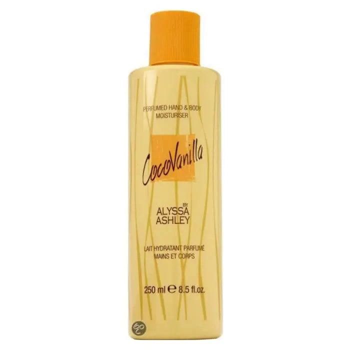 A 100ml Alyssa Ashley CocoVanilla perfumed hand and body moisturizer with elegant packaging by Jag Couture London New York.