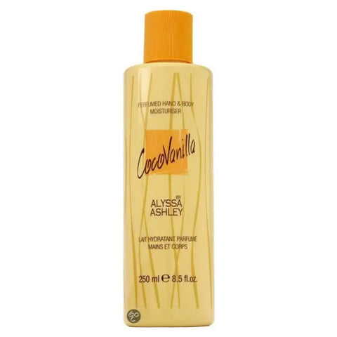 A 100ml Alyssa Ashley CocoVanilla perfumed hand and body moisturizer with elegant packaging by Jag Couture London New York.