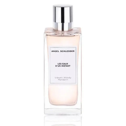 Angel Schlesser Les Eaux D´Un Instant Vibrant Woody Mandarin Eau de Toilette spray 150ml, featuring a sleek bottle design.