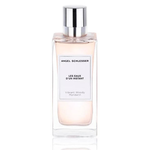 Angel Schlesser Les Eaux D'Un Instant Vibrant Woody Mandarin Eau De Toilette spray in 150ml bottle, with floral and citrus notes.