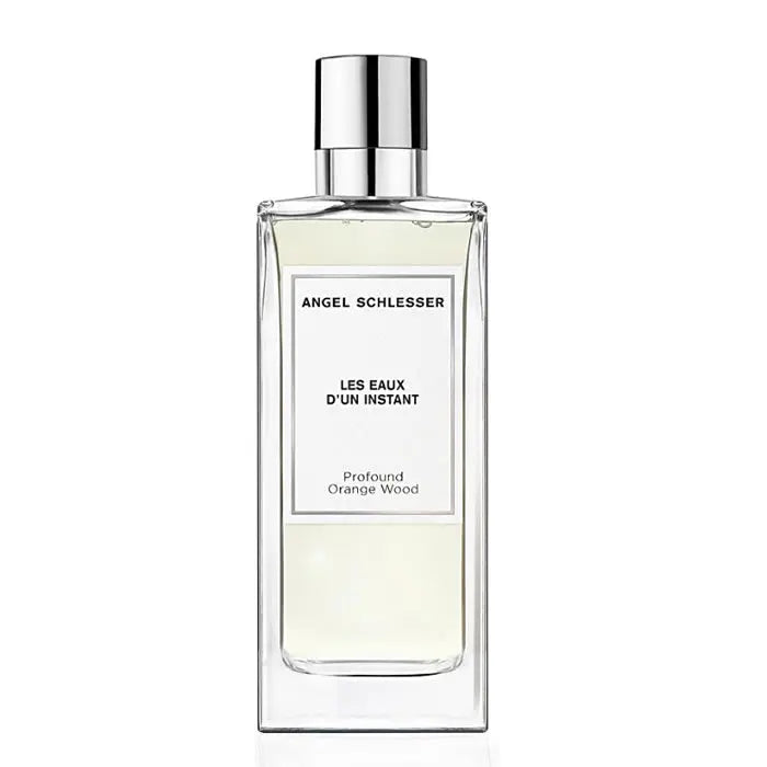 Angel Schlesser Profund Orange Wood Eau de Toilette spray 150ml, featuring a sleek bottle with orange accents and modern design.