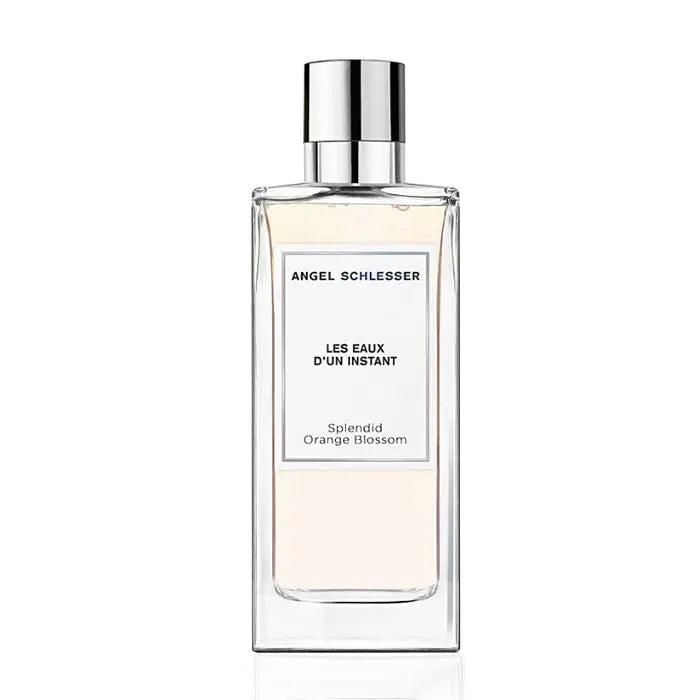 Angel Schlesser Splendid Orange Blossom Eau De Toilette spray in 100ml bottle, featuring a floral orange blossom design.